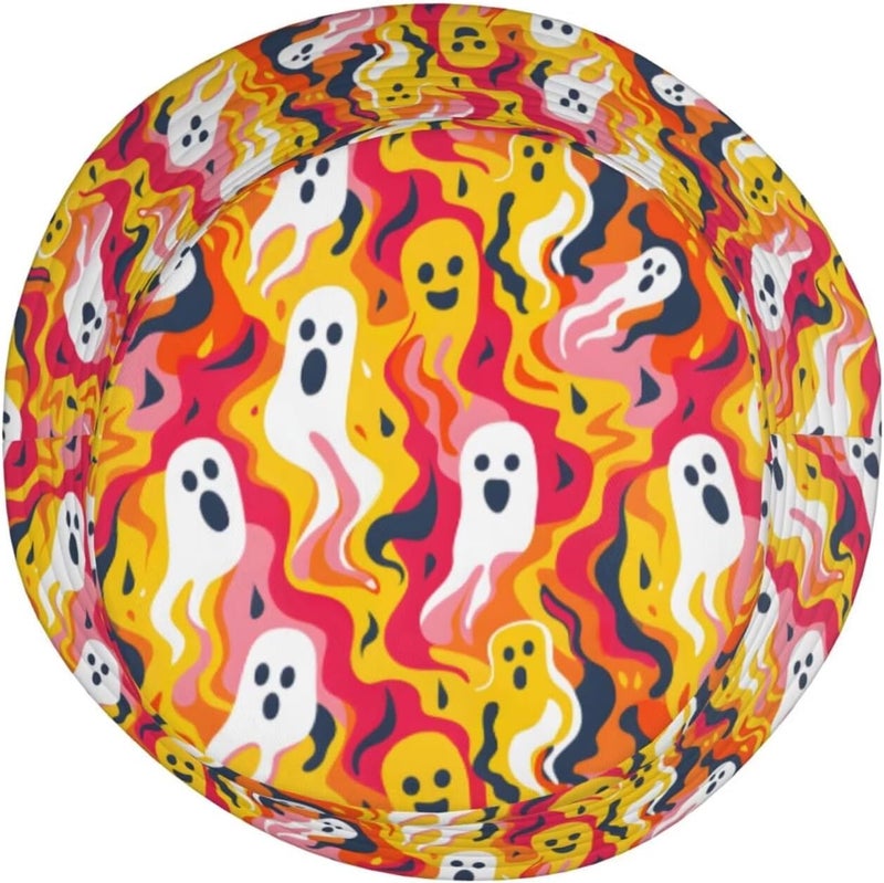 YYFD Halloween Bucket Hat for Women Men Watercolor Gothic Skull Hat Holiday Party Cap Outdoor Travel Sun Caps - Image 4